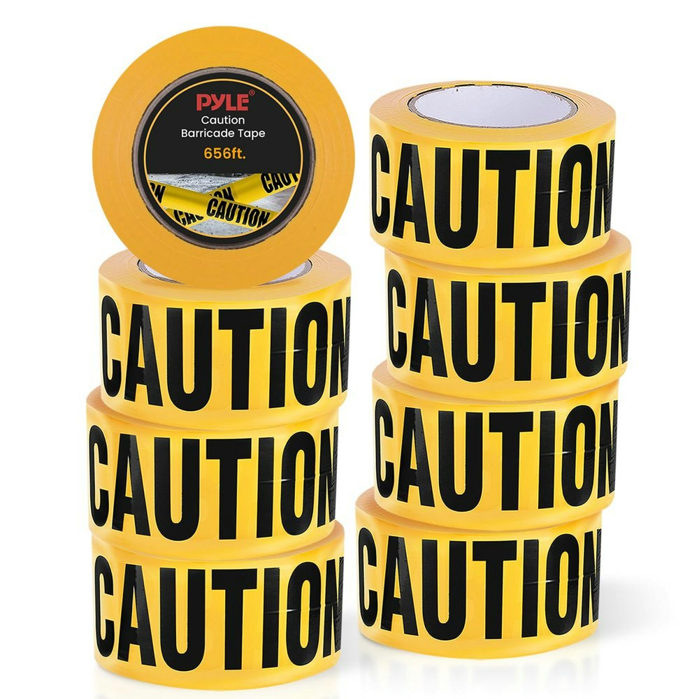 Pyle Caution Tape 200-Meter Roll 8-Pack: $25.99