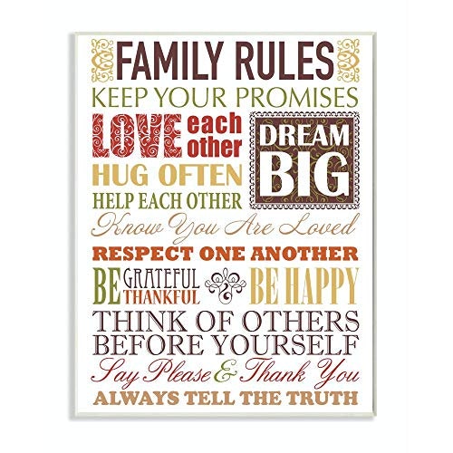 Stupell Home Décor Family Rules 10x15-Inch Wall Plaque: $18.22