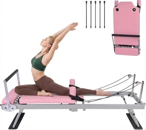 Pink Foldable Pilates Reformer Machine: $229.99 Pink Foldable Pilates Reformer Machine: $229.99