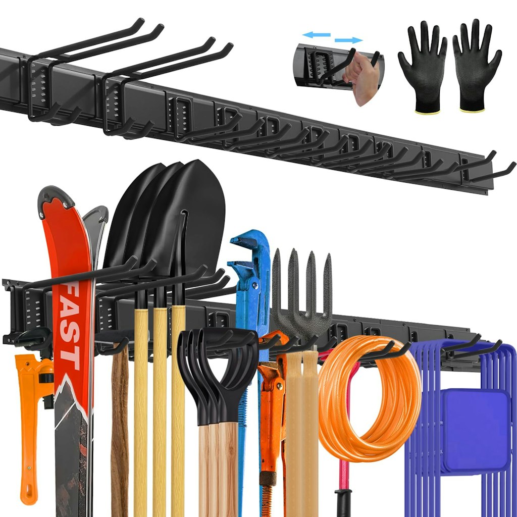 64" All-Metal Wall Mount Garage Tool Organizer: $34