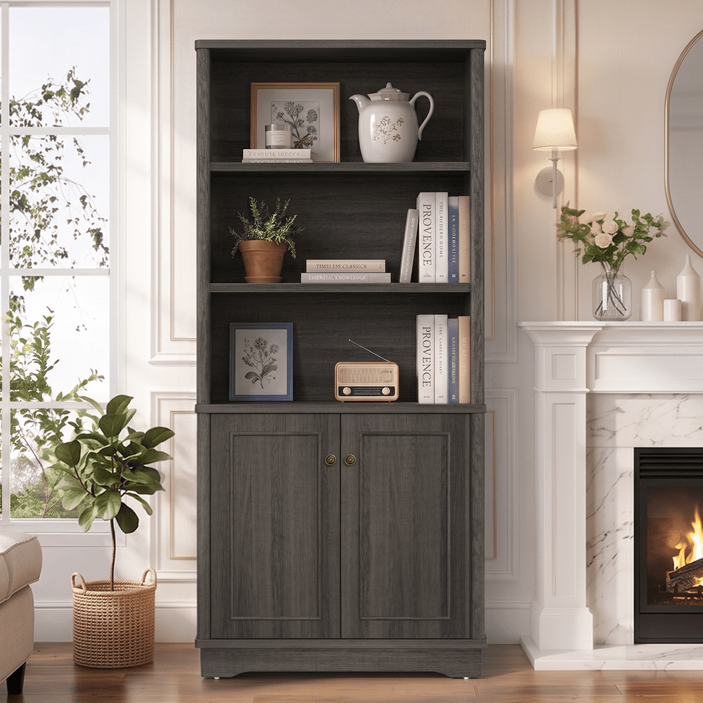 Bestier 71-inch 5-Tier Farmhouse Bookshelf: $159.99