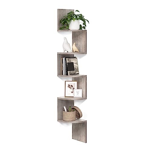 Vasagle Custos 5-Tier Wall-Mounted Corner Shelf: $25.99 Vasagle Custos 5-Tier Wall-Mounted Corner Shelf: $25.99