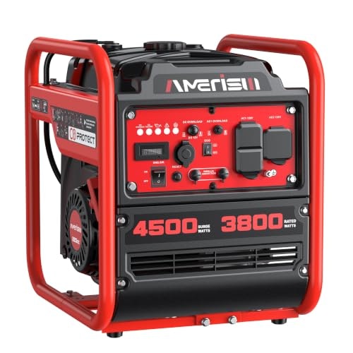 Amerisun 4,500W Portable Open Frame Gas Inverter Generator: $297.99