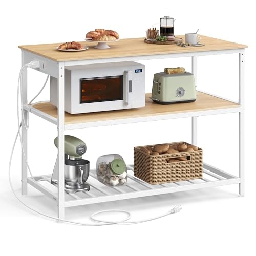 Vasagle Kitchen Island with 3 Shelves: $109.98 Vasagle Kitchen Island with 3 Shelves: $109.98