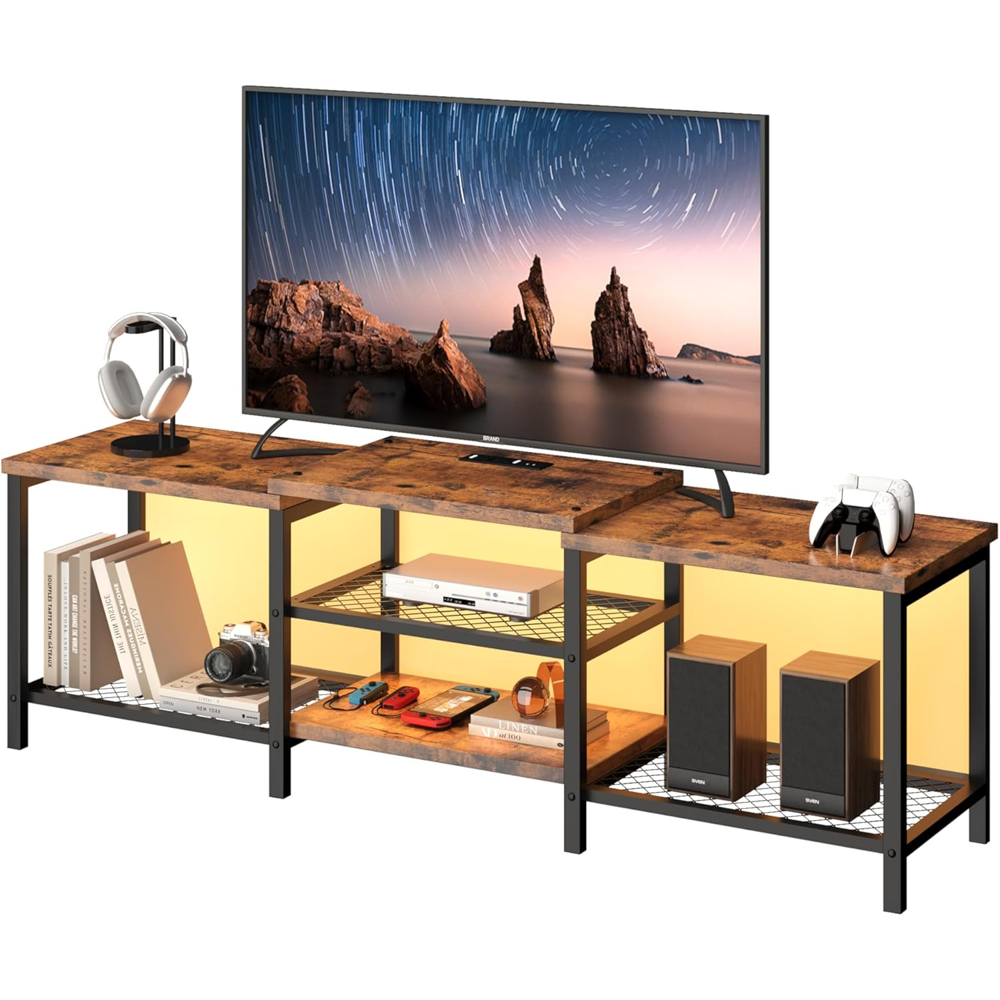 67-Inch TV Stand with LED Lights: $97.20 67-Inch TV Stand with LED Lights: $97.20