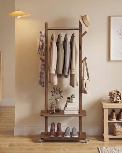 Vasagle Freestanding 7-Hook Coat Rack with 2 Shelves: $56.49 Vasagle Freestanding 7-Hook Coat Rack with 2 Shelves: $56.49