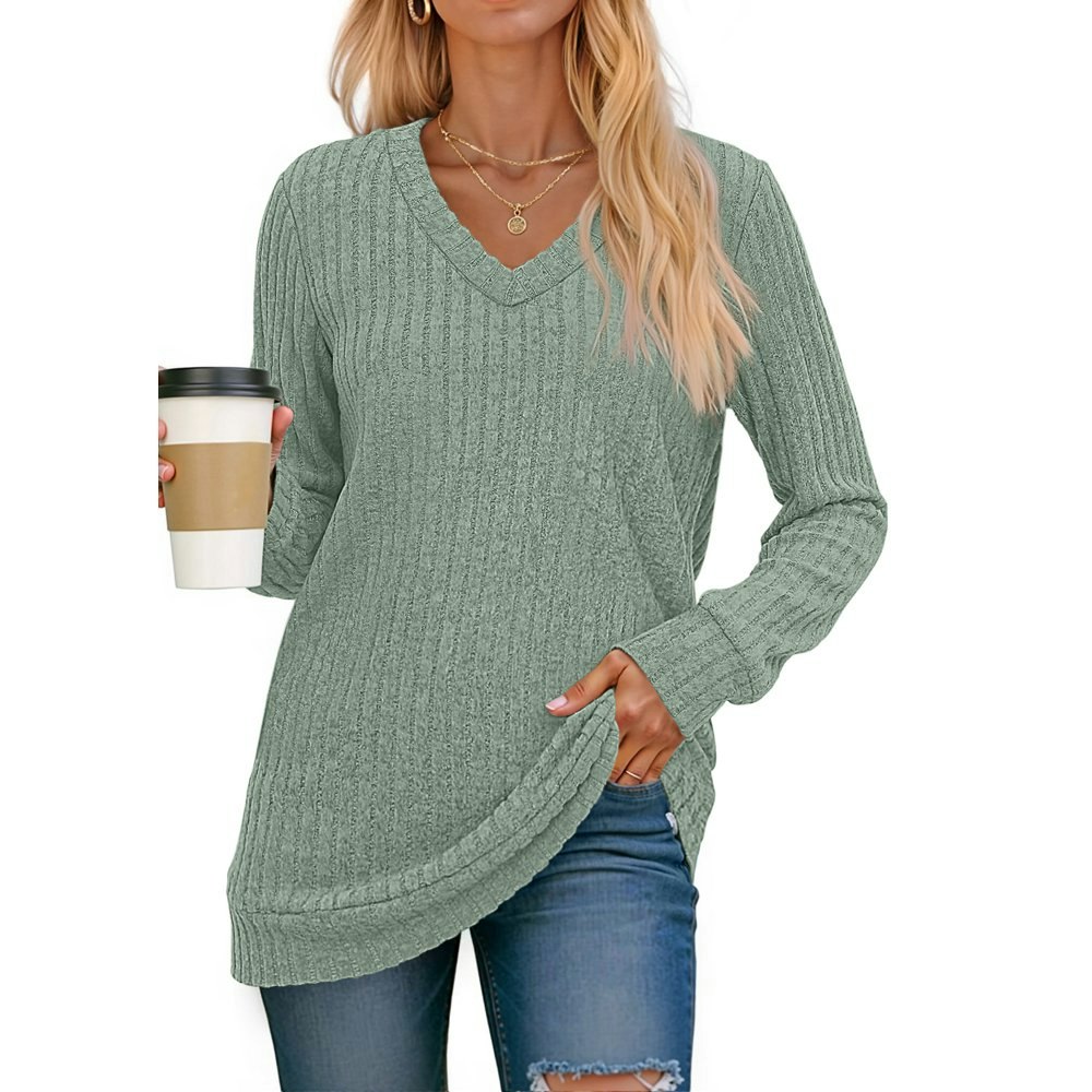 Fantaslook Women's V-Neck Long-Sleeve Tunic Shirt: $14.99 Fantaslook Women's V-Neck Long-Sleeve Tunic Shirt: $14.99