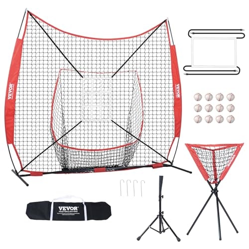 Vevor 7x7-Foot Baseball and Softball Practice Net Set: $62.09