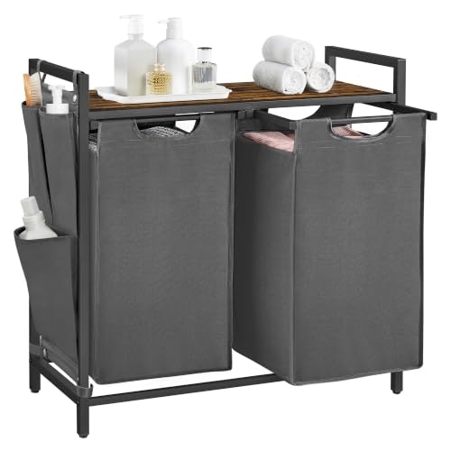 Vasagle 2-Bag Laundry Sorter with Shelf: $42.49 Vasagle 2-Bag Laundry Sorter with Shelf: $42.49