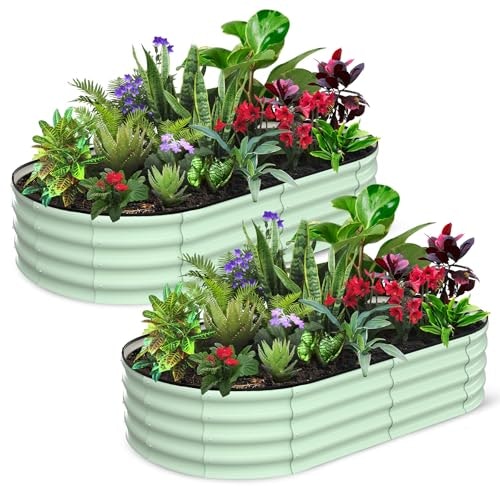 GarveeLife 6x3x1-Foot Oval Raised Garden Bed 2-Pack: $76.55 GarveeLife 6x3x1-Foot Oval Raised Garden Bed 2-Pack: $76.55