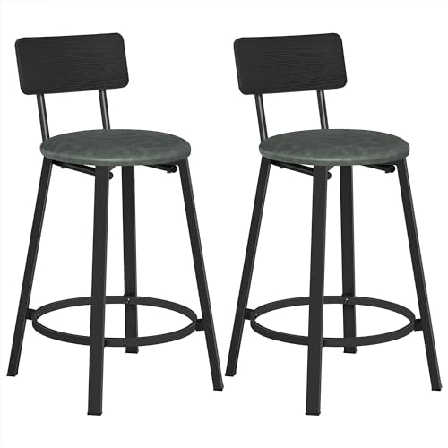 Vasagle 24.4-Inch PU Upholstered Bar Stools 2-Pack: $46.42
