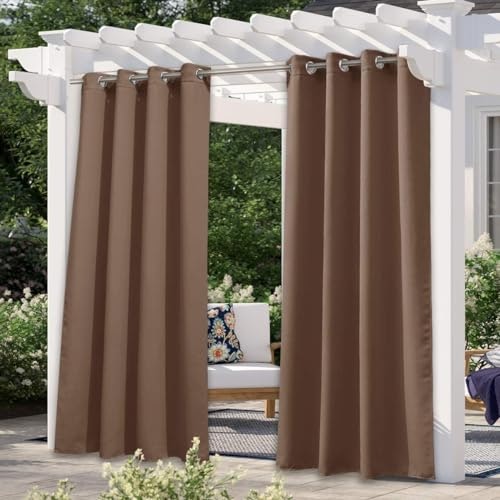 Nicetown 52" x 120" Indoor & Outdoor Blackout Curtain: $19.46