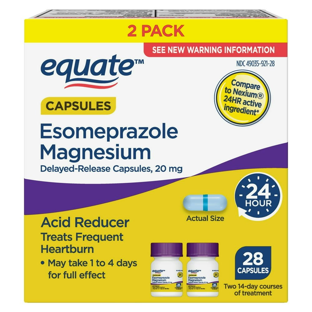 Esomeprazole Magnesium 20mg Delayed-Release Capsules 28-Count: $7.07 Esomeprazole Magnesium 20mg Delayed-Release Capsules 28-Count: $7.07