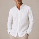 Men's Cotton Linen Button-Up Shirt for 2 for $10 + $18 shipping