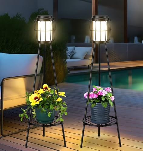 Visflair Solar Floor Lamp with Plant Stand 2-Pack: $35.97 Visflair Solar Floor Lamp with Plant Stand 2-Pack: $35.97