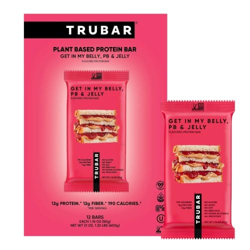 Trubar Get In My Belly Peanut Butter & Jelly Vegan Protein Bar 12-Pack: $23.30 Trubar Get In My Belly Peanut Butter & Jelly Vegan Protein Bar 12-Pack: $23.30