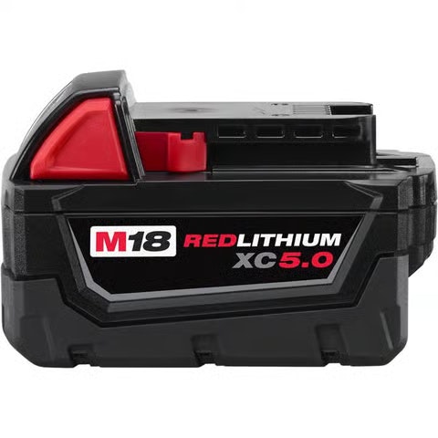 Milwaukee M18 RedLithium XC 5.0Ah Lithium-Ion Battery Pack: Free w/ tool purchase Milwaukee M18 RedLithium XC 5.0Ah Lithium-Ion Battery Pack: Free w/ tool purchase