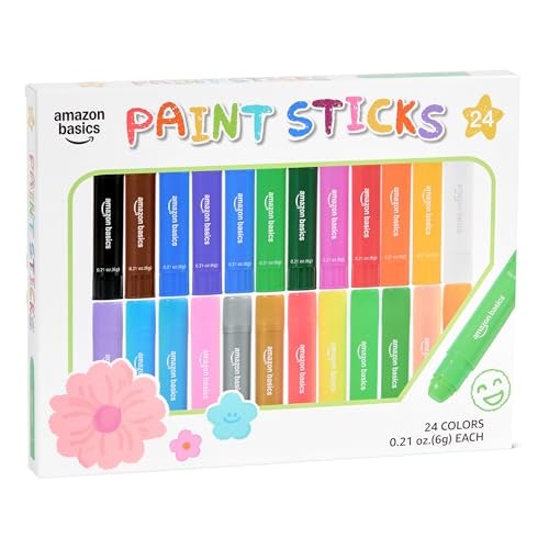 Amazon Basics Washable Tempera Paint Sticks 24-Count: $8.99 Amazon Basics Washable Tempera Paint Sticks 24-Count: $8.99