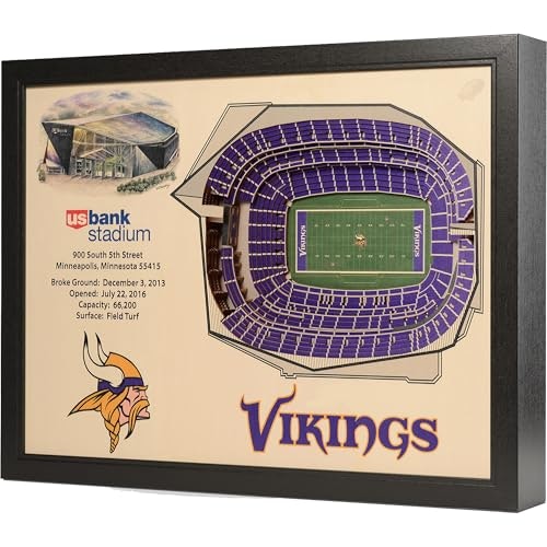 YouTheFan Minnesota Vikings 25-Layer Stadiumviews 3D Wall Art: $79.28 YouTheFan Minnesota Vikings 25-Layer Stadiumviews 3D Wall Art: $79.28