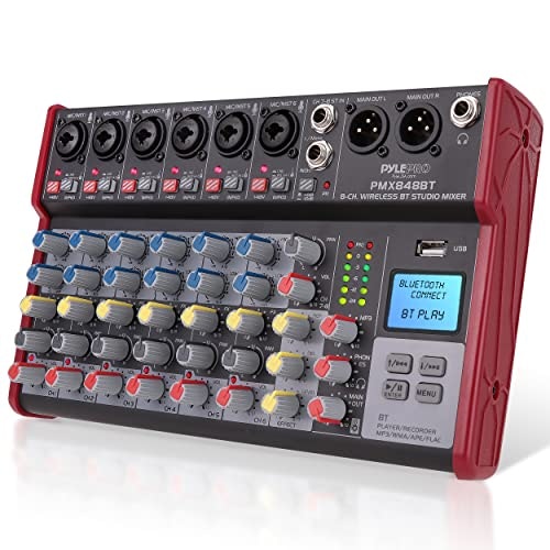 Pyle PMX848BT 8-Channel Professional Wireless DJ Audio Mixer: $82.99 Pyle PMX848BT 8-Channel Professional Wireless DJ Audio Mixer: $82.99