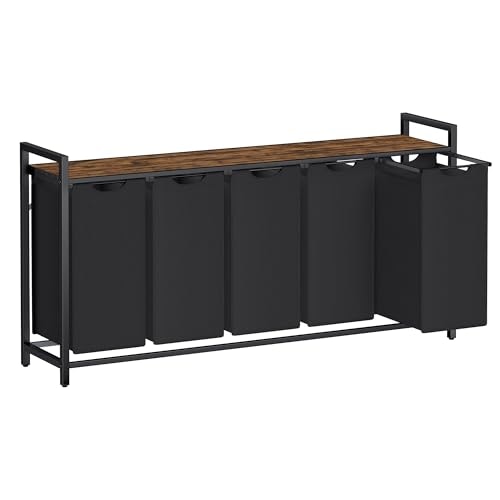 Vasagle 5-Bag Laundry Sorter with Shelf: $76.49