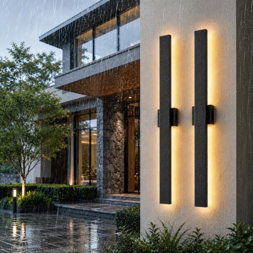 Rgzzup 39" Modern LED Outdoor Wall Light 2-Pack: $109.19