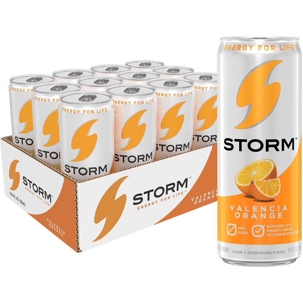 Storm Valencia Orange 12 fl oz 12-Pack: $25.99 Storm Valencia Orange 12 fl oz 12-Pack: $25.99