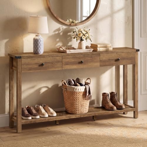 Vasagle Liry Narrow 3-Drawer Console Table: $127.49 Vasagle Liry Narrow 3-Drawer Console Table: $127.49