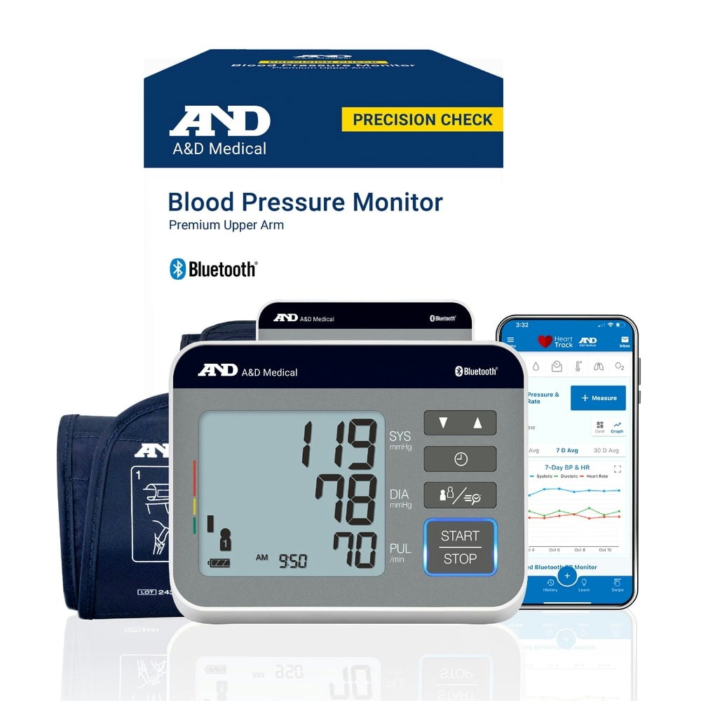 A&D Medical UA-810BLE Digital Upper Arm Blood Pressure Monitor: $55.99