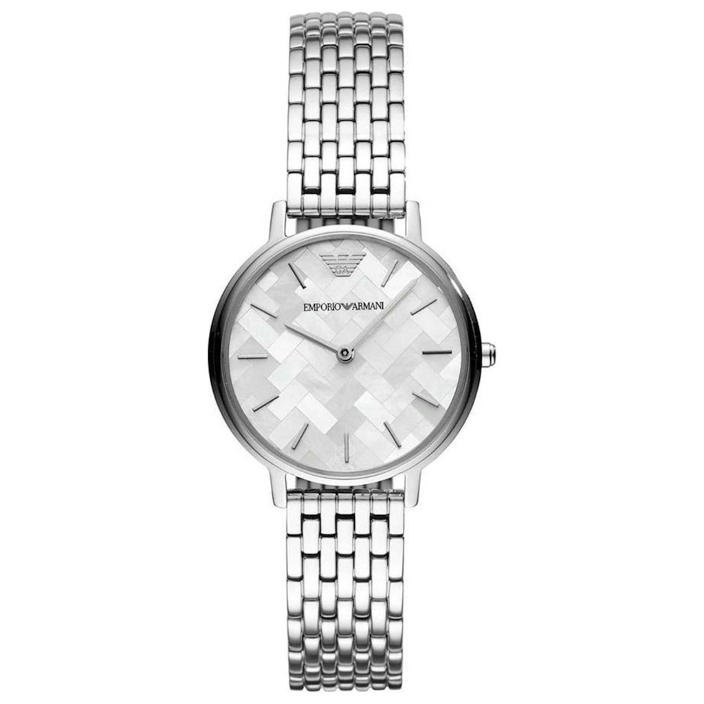 Emporio Armani Men's Classic Silver Dial 43mm Quartz Watch: $75
