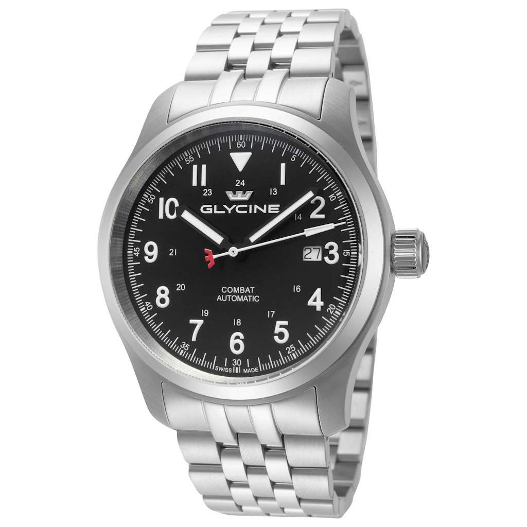 Glycine Combat Field 42mm Black Dial Men's Automatic Watch: $399