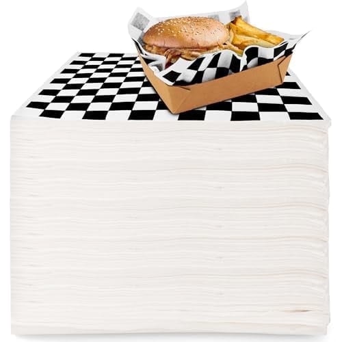 Deli Paper Sheets 500-Count 12-Inch Black Checkered Sandwich Wrapping Paper: $16.99 Deli Paper Sheets 500-Count 12-Inch Black Checkered Sandwich Wrapping Paper: $16.99