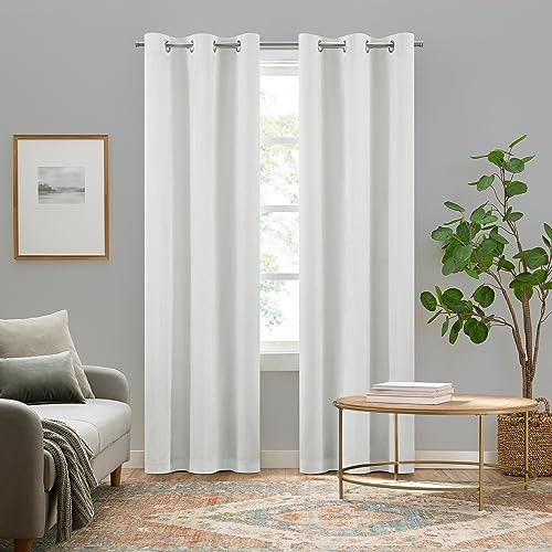 Eclipse Pembroke Blackout Faux Linen Grommet Window Curtains 42\" x 95\" 2-Pack: $23.88 Eclipse Pembroke Blackout Faux Linen Grommet Window Curtains 42\" x 95\" 2-Pack: $23.88