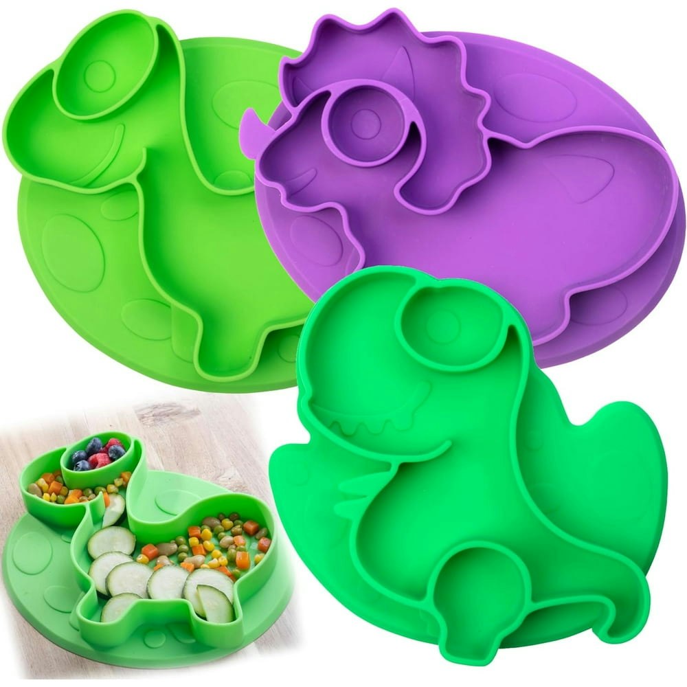 Bentology Silicone Compartment Plates 3-Pack: $17.99