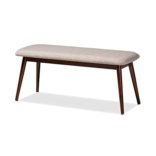 Baxton Studio Flora Mid-Century Upholstered Dining Bench: $104.47 Baxton Studio Flora Mid-Century Upholstered Dining Bench: $104.47