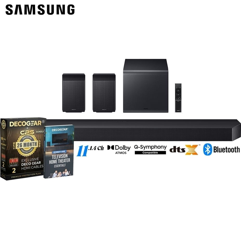 Samsung HW-Q990F 11.1.4-Channel Soundbar with Subwoofer and Rear Speakers: $1,247.99 Samsung HW-Q990F 11.1.4-Channel Soundbar with Subwoofer and Rear Speakers: $1,247.99