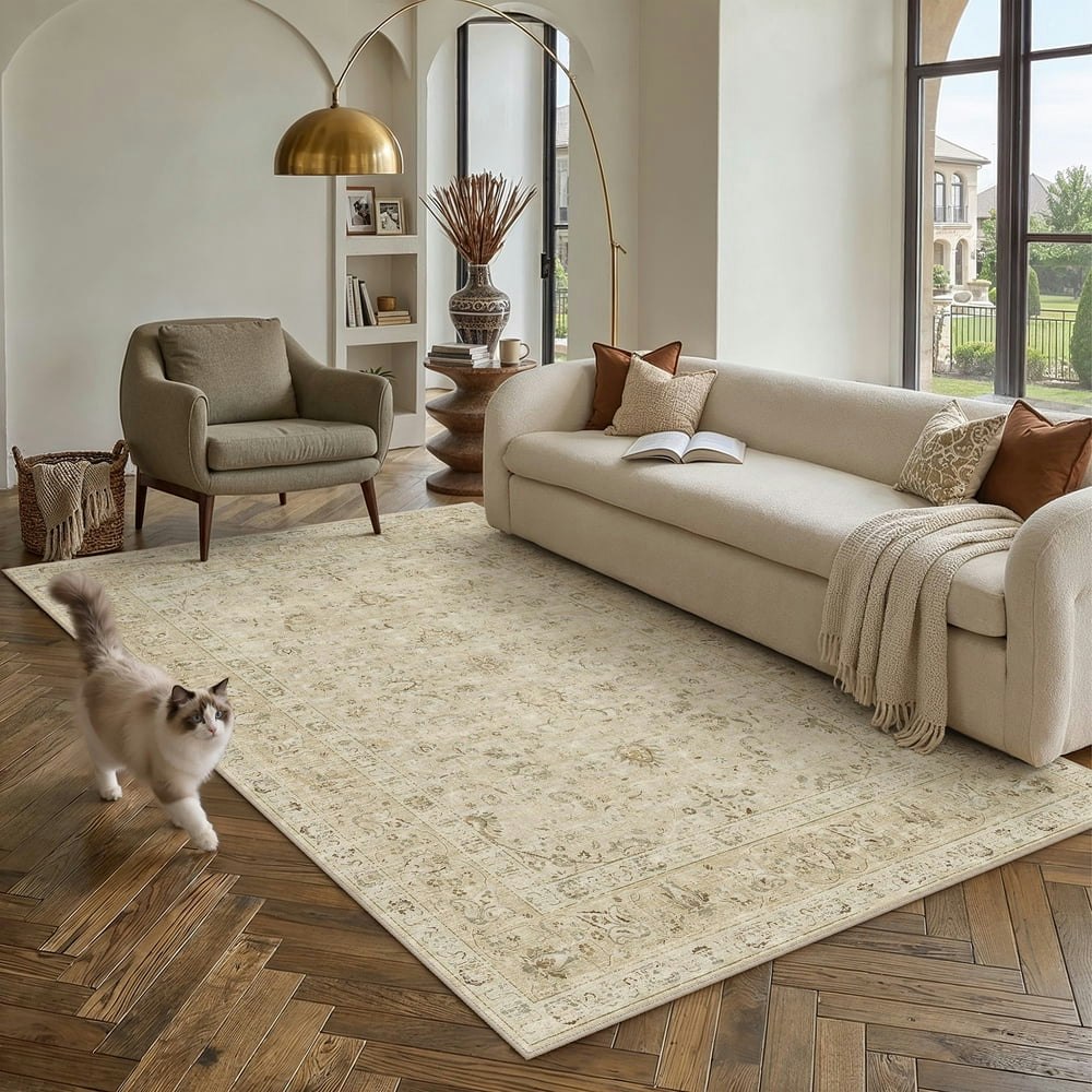Berthmeer 6'x9' Oriental Area Rug: $60.99