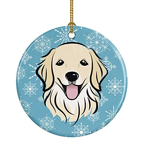 Caroline's Treasures Golden Retriever Snowflake Ceramic Ornament: $12.99