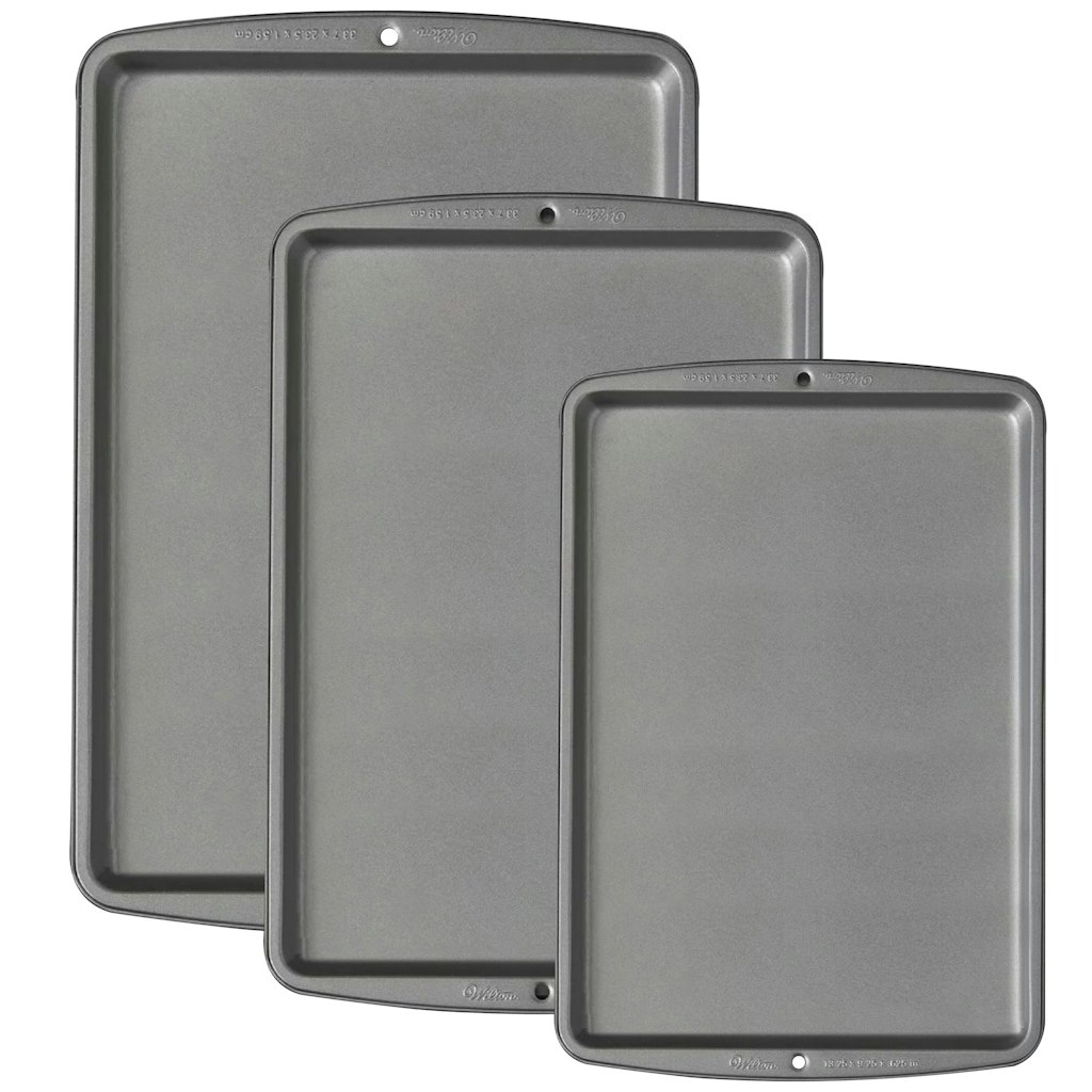 Wilton Premium Non-Stick Cookie Sheet Pan Bakeware 3-Piece Set: $20