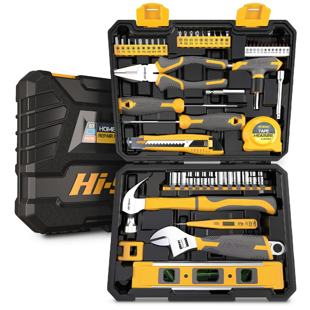 Hi-Spec 57-Piece Home Garage DIY Tool Kit w/ Case: $22
