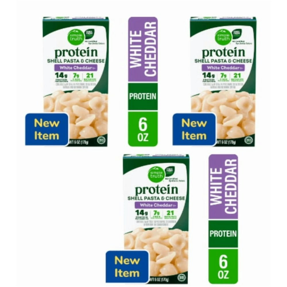 Simple Truth Protein Shell Pasta & White Cheddar 3-Pack: $16.98