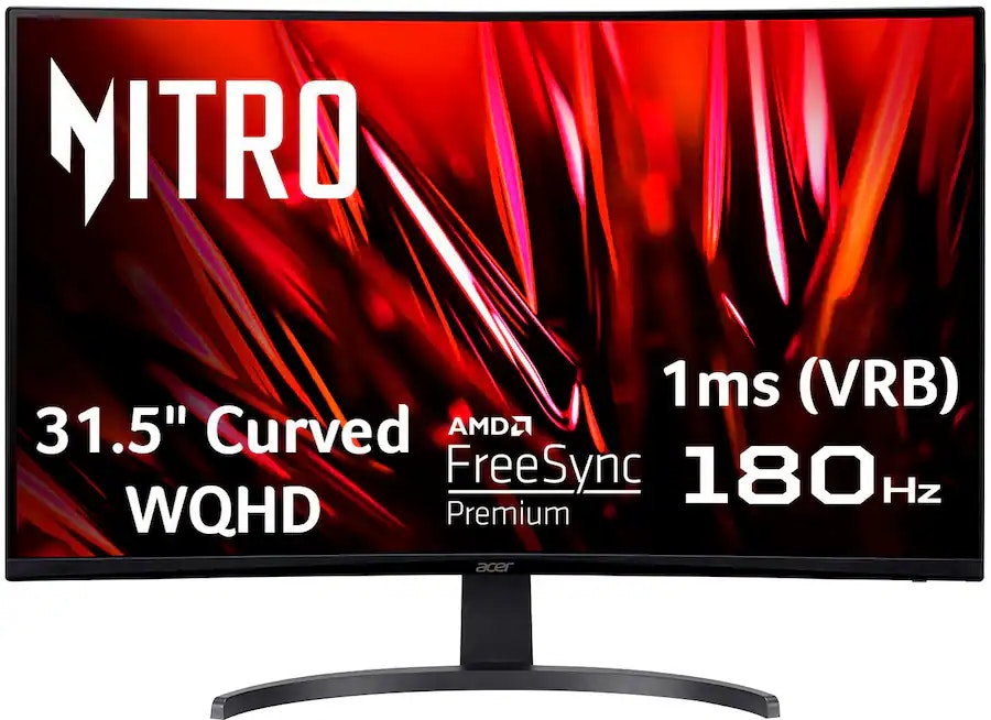 Acer Nitro Gaming EDB323QU 31.5" WQHD Curved Monitor: $200