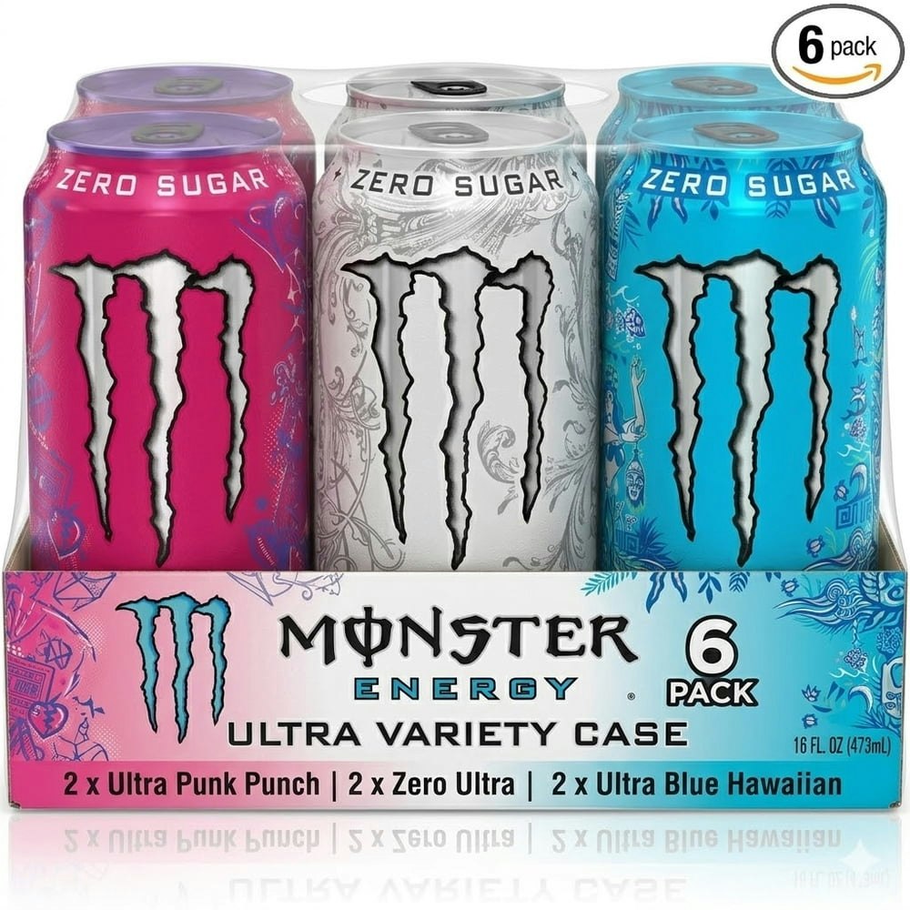 Monster Energy Ultra Variety Pack 16-fl-oz 6-Pack: $21.15