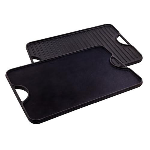 Victoria 20x14-Inch Rectangular Pre-Seasoned Cast Iron Reversible Griddle: $53.99