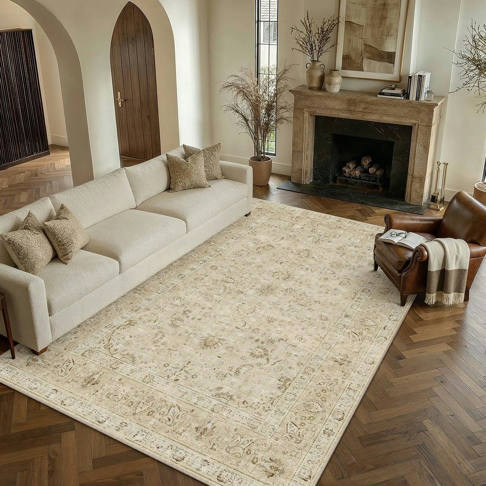 Berthmeer 8'x10' Distressed Vintage Area Rug: $72.99 Berthmeer 8'x10' Distressed Vintage Area Rug: $72.99