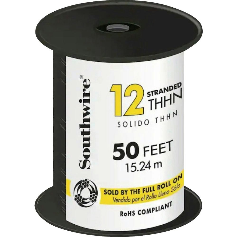 Southwire 12-Gauge 50-Foot Stranded THHN Wire: $39.72 Southwire 12-Gauge 50-Foot Stranded THHN Wire: $39.72