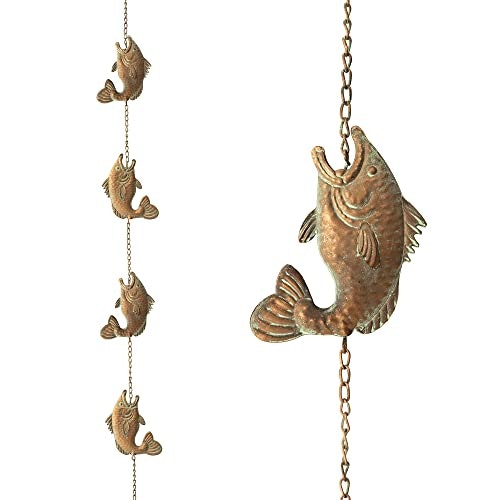 Glitzhome 8.5-Foot Fish Rain Chain: $43.19 Glitzhome 8.5-Foot Fish Rain Chain: $43.19