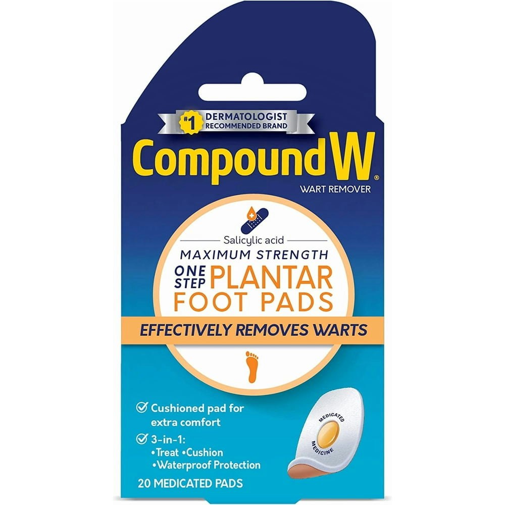 Compound W Maximum Strength One Step Plantar Foot Pads 20-Pack: $10 Compound W Maximum Strength One Step Plantar Foot Pads 20-Pack: $10