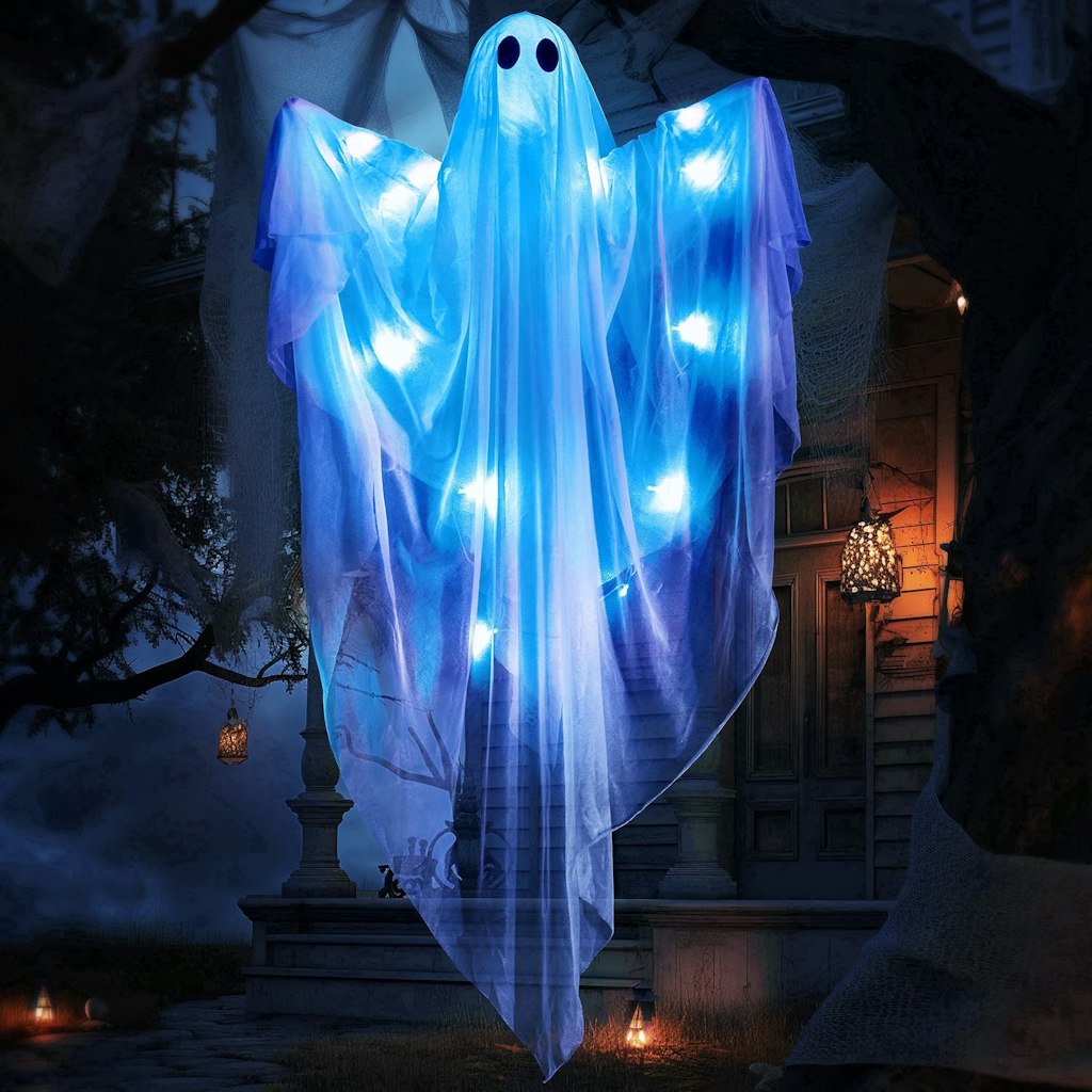 Joyfy 47" Hanging Light-Up Ghost Halloween Decoration: $15