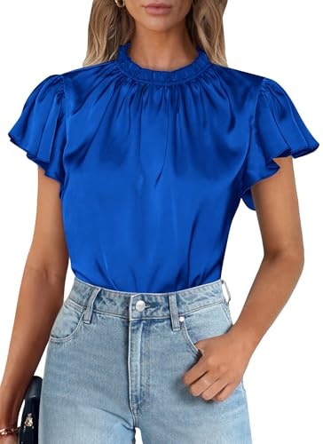 Prettygarden Women's Satin Business Casual Work Blouse: $12.74